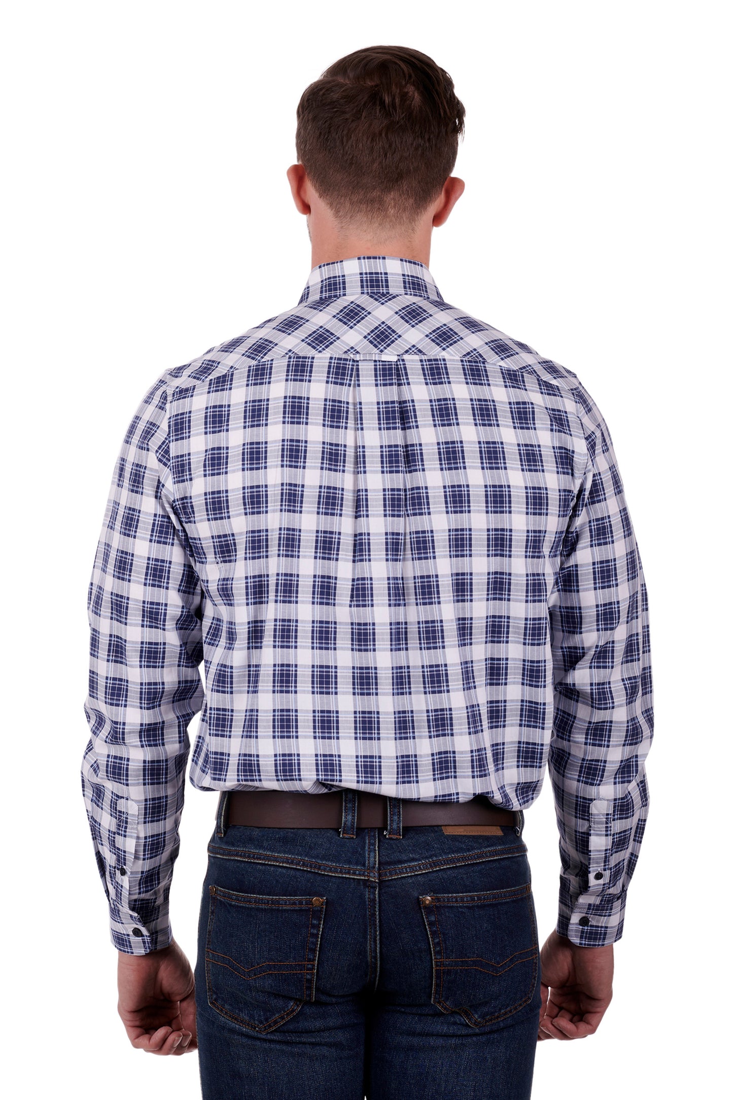 Thomas Cook Mens Lloyd L/S Shirt - White/Denim - ON SALE