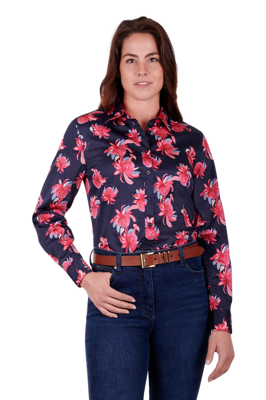 Thomas Cook Ladies Jewel L/S Shirt - Rose Red - T3S2118099