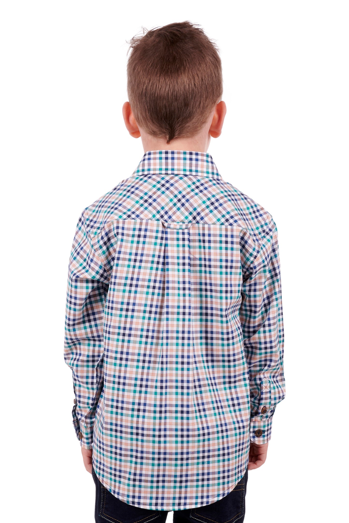 Thomas Cook Boys Whitburn  L/S Shirt - Blue/Green