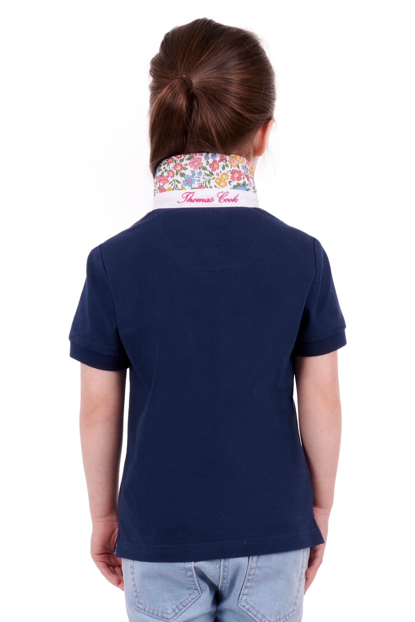 Thomas Cook Girls Lacey Short Sleeve Polo - Navy