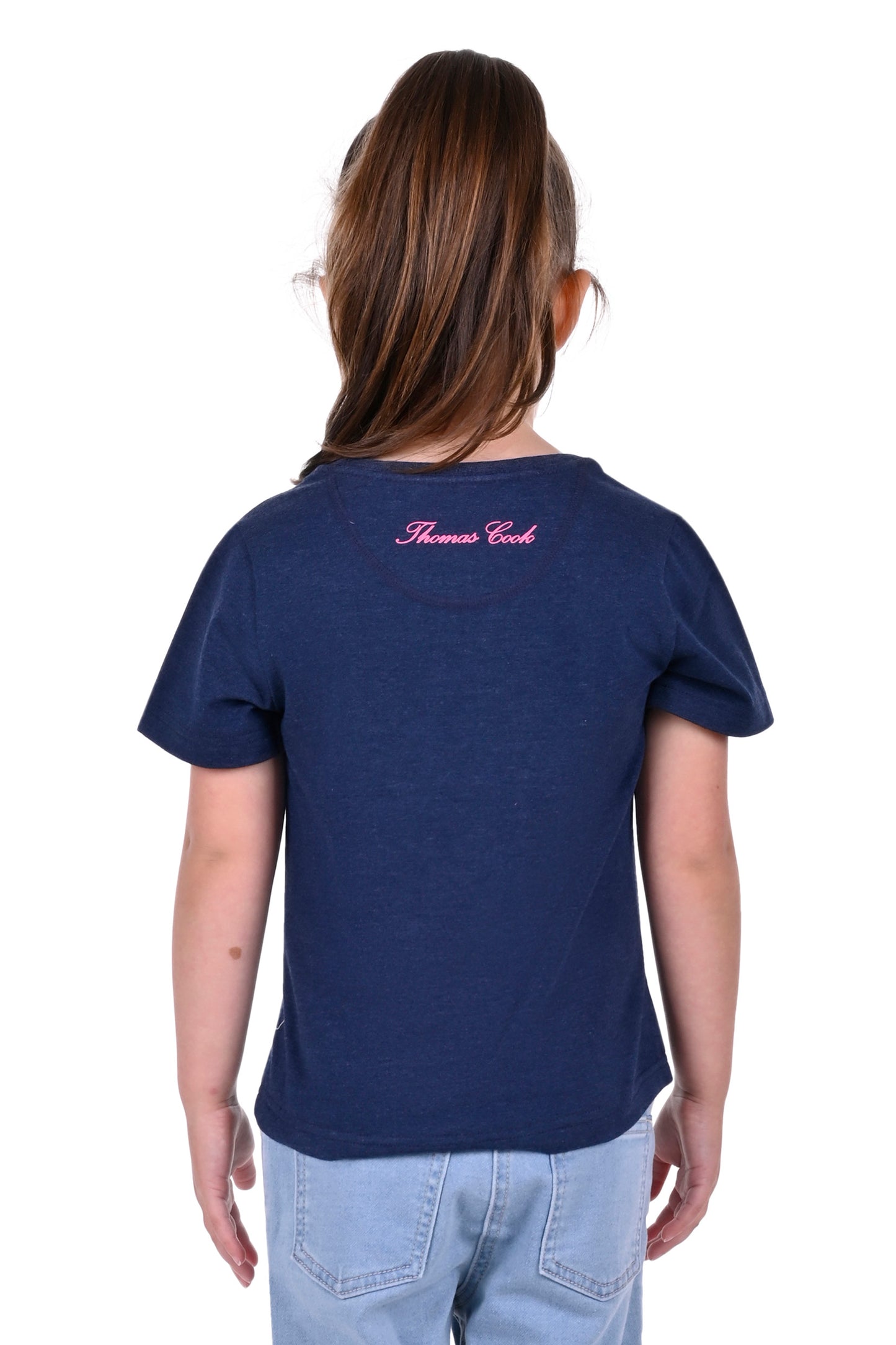 Thomas Cook Girls Harper Short Sleeve Tee - Navy/Marle