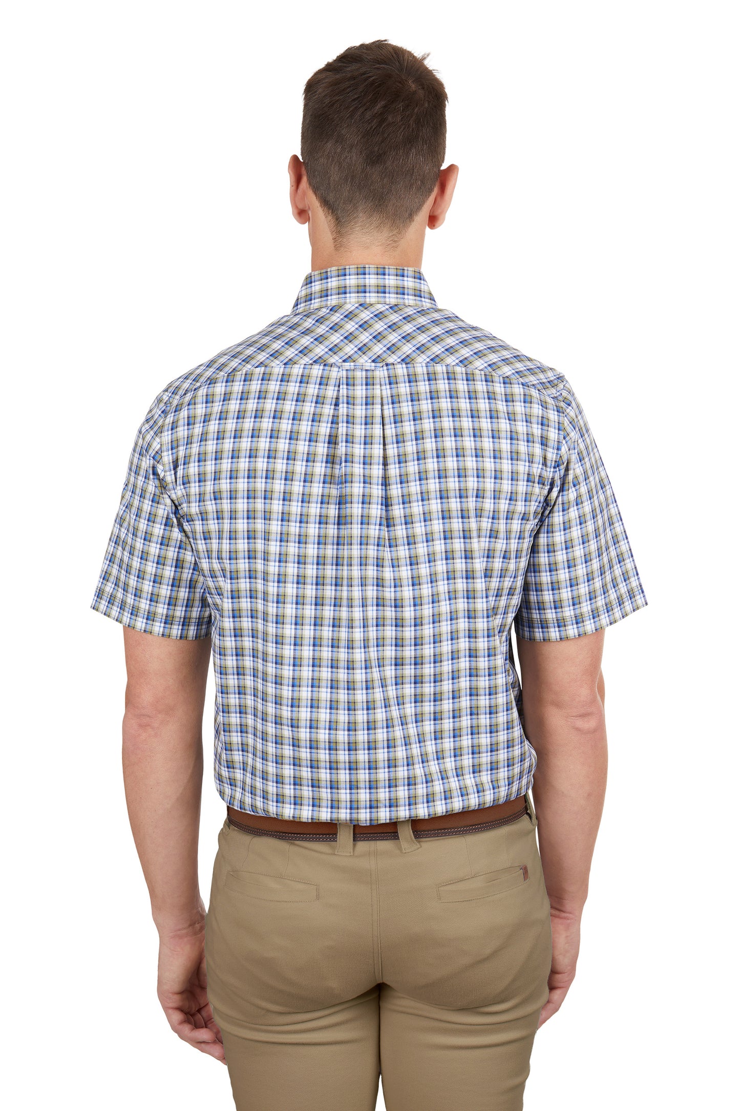 Thomas Cook Mens Kirk Check 1-Pocket Short Sleeve Shirt - Navy/Green