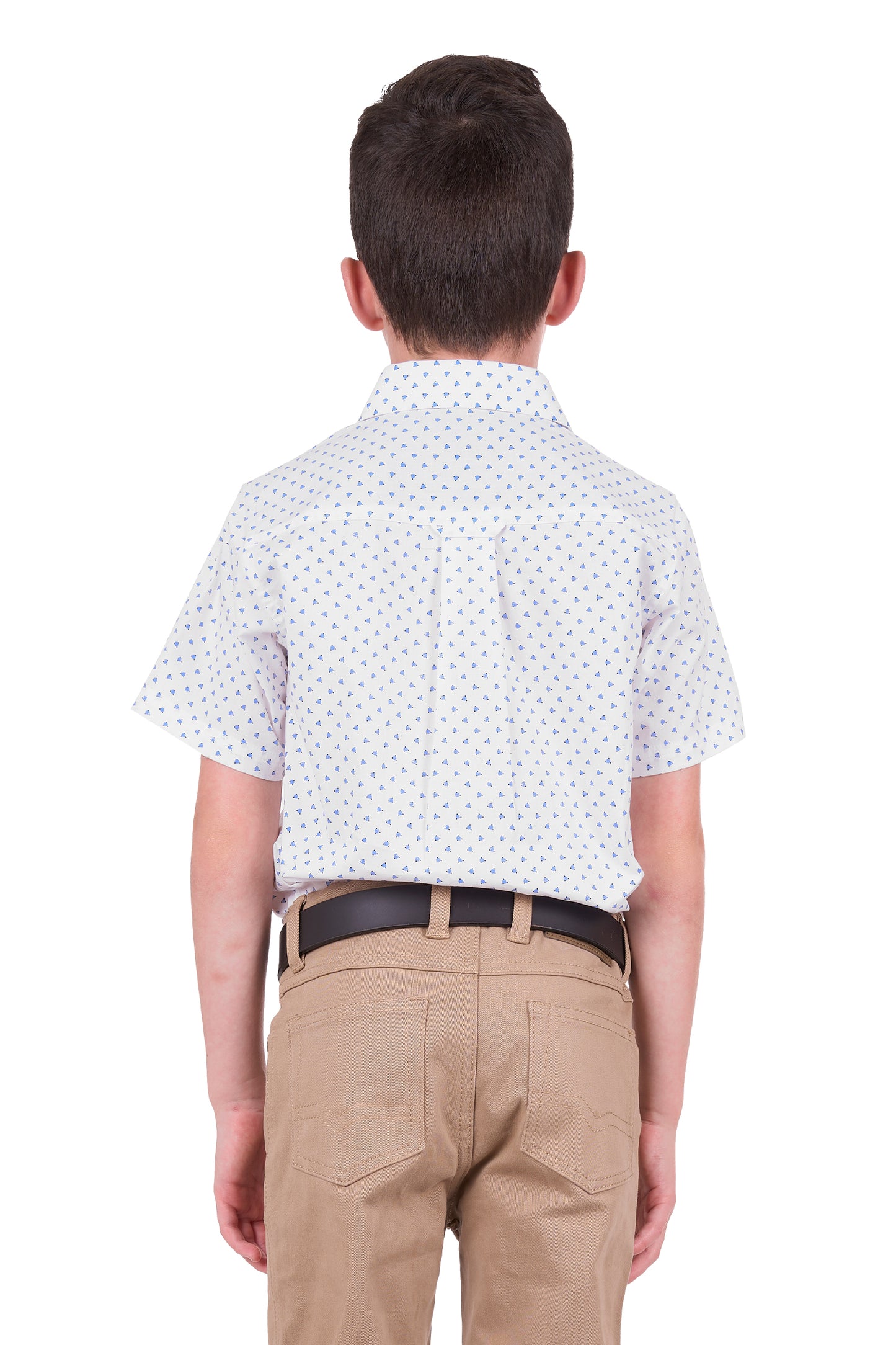 Thomas Cook Boys Jude Print S/S Shirt - White/Royal