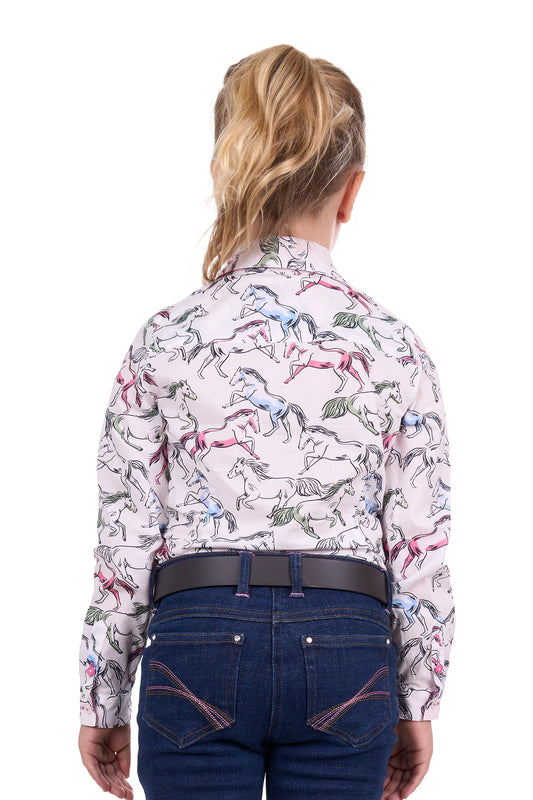 Thomas Cook Girls Opal L/S Shirt - White/Multi