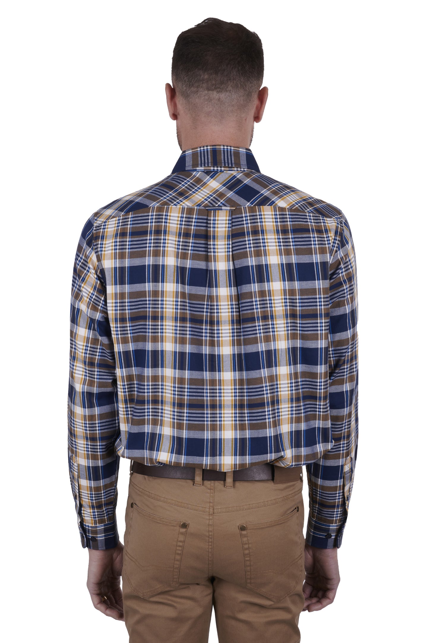Thomas Cook Mens Marco Check 2 Pocket L/S Shirt - Navy/Multi - ON SALE