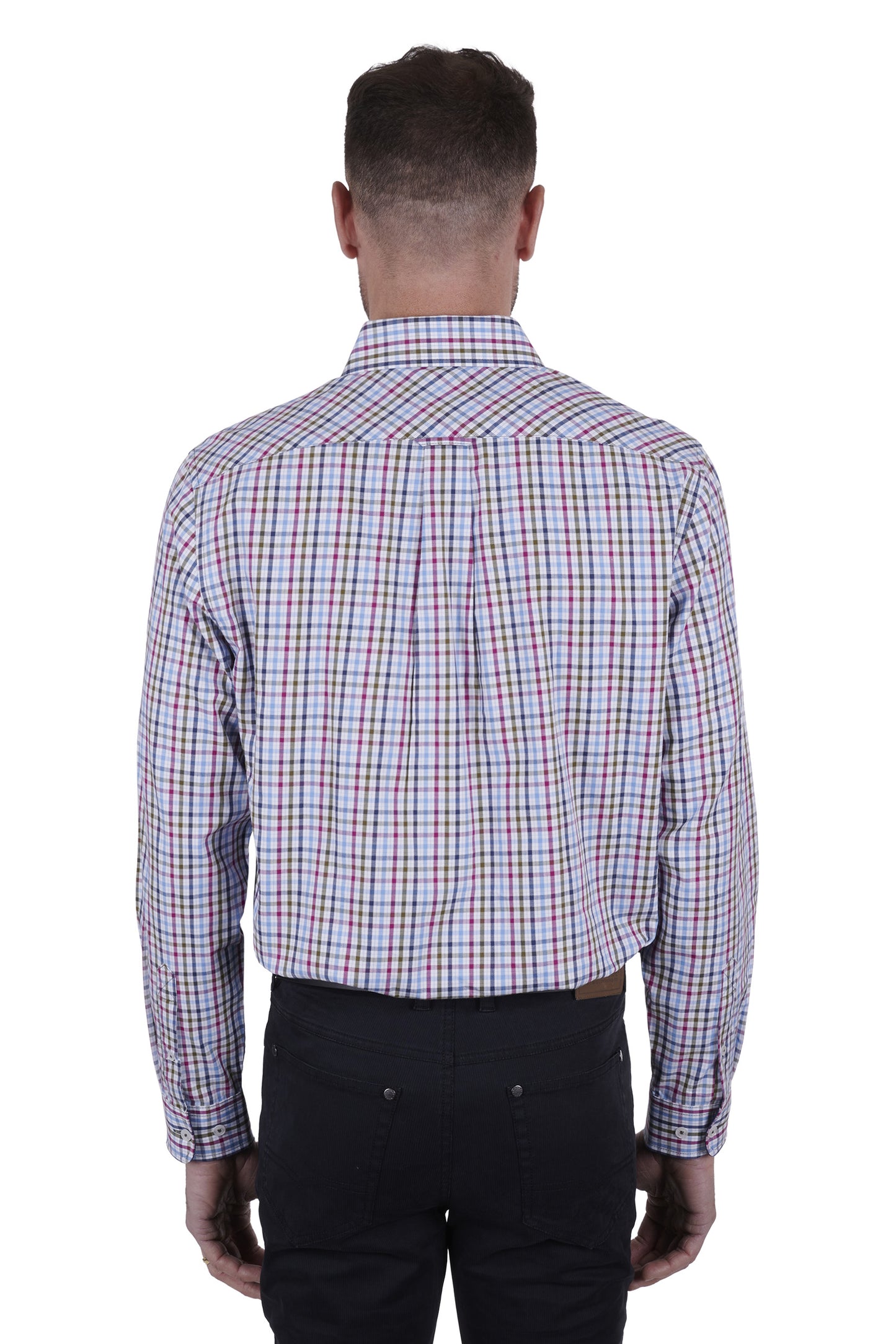 Thomas Cook Mens Nicholas Check 2 Pkt L/S Shirt - Navy/Multi - ON SALE
