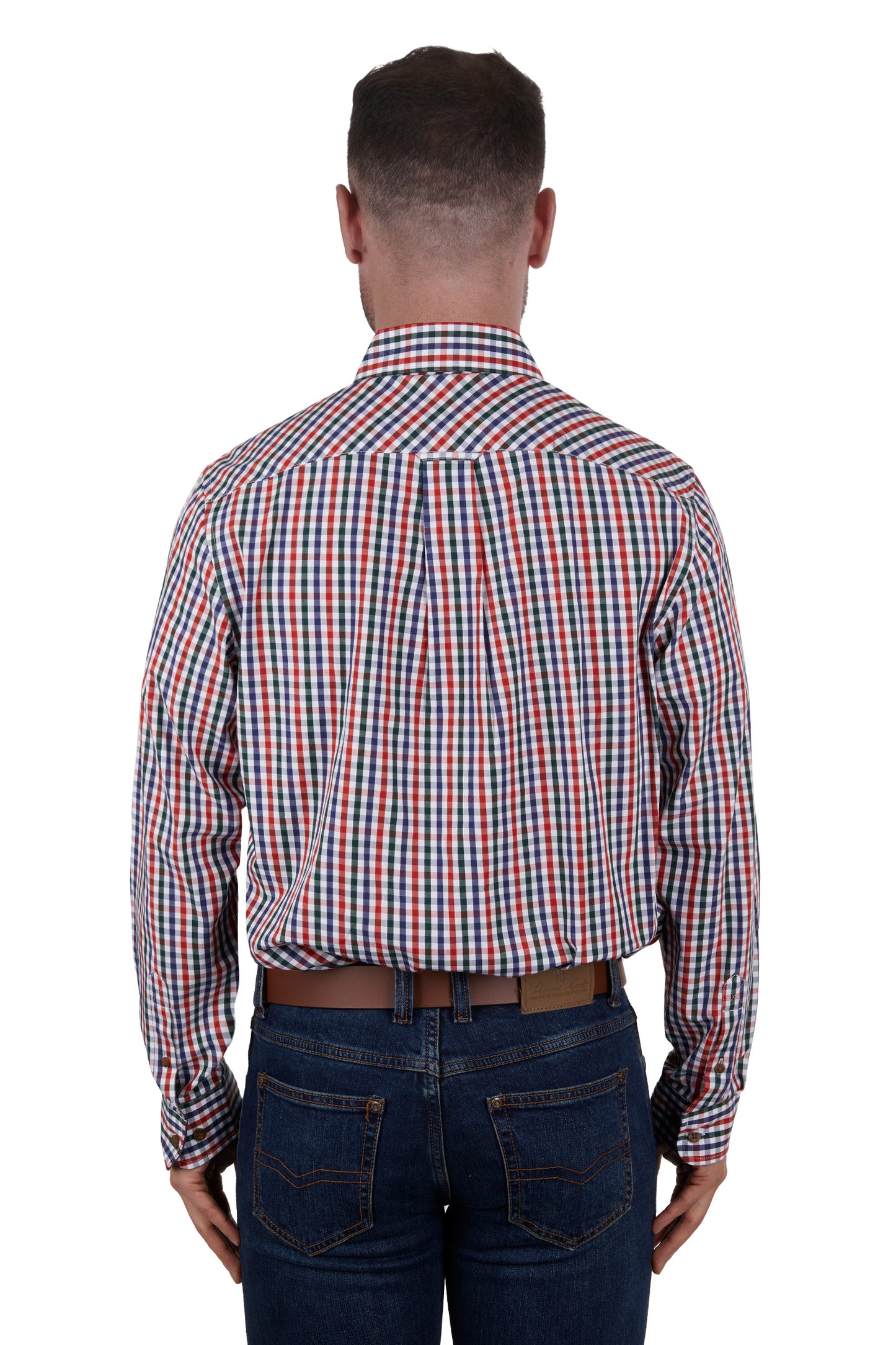 Thomas Cook Mens Joel Check 2-Pocket Long Sleeve Shirt - Navy/Red - T4W1115041