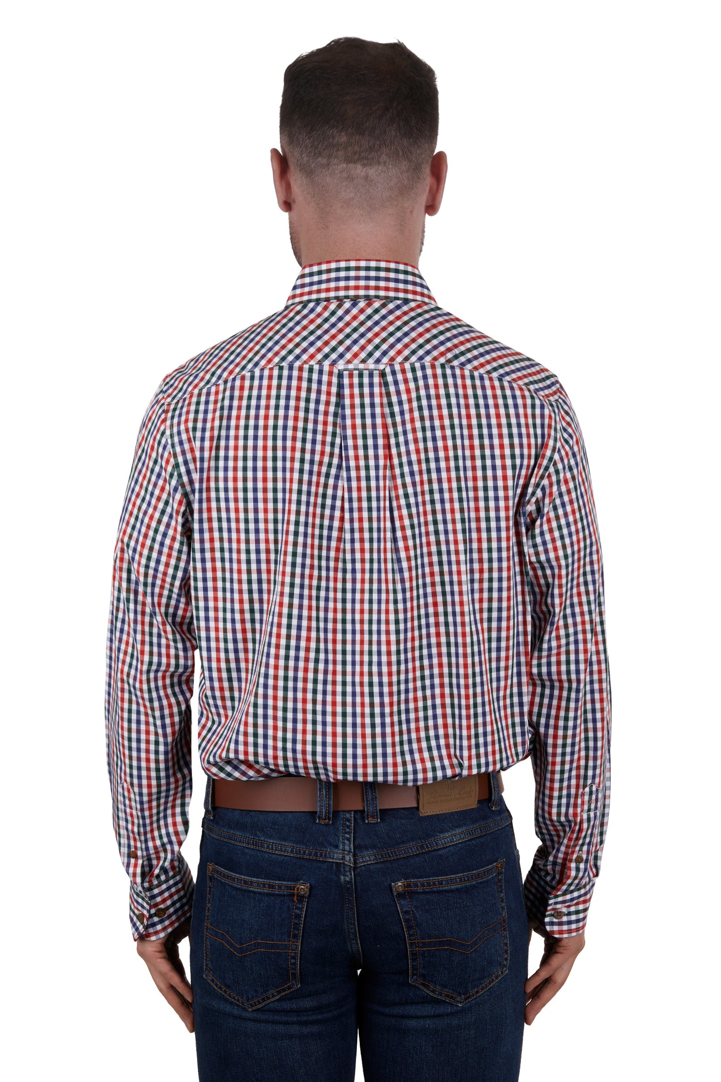 Thomas Cook Mens Joel Check 2-Pocket Long Sleeve Shirt - Navy/Red