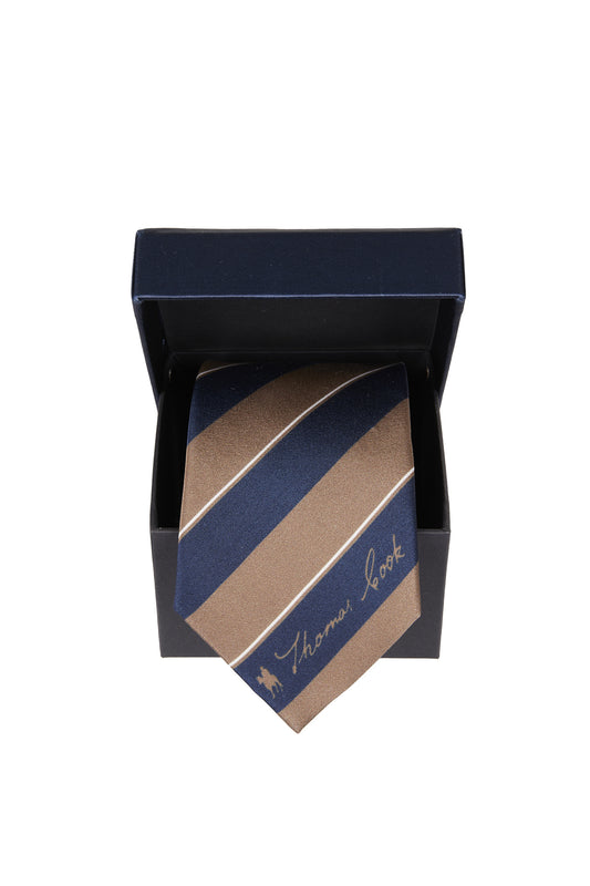 Thomas Cook Clyde Tie - Navy/Tan