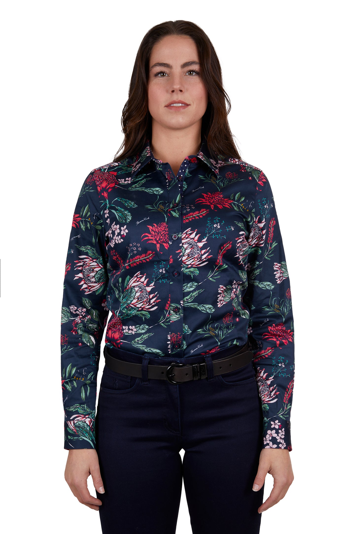 Thomas Cook Ladies Flora L/S Shirt - Navy - T4W2118053
