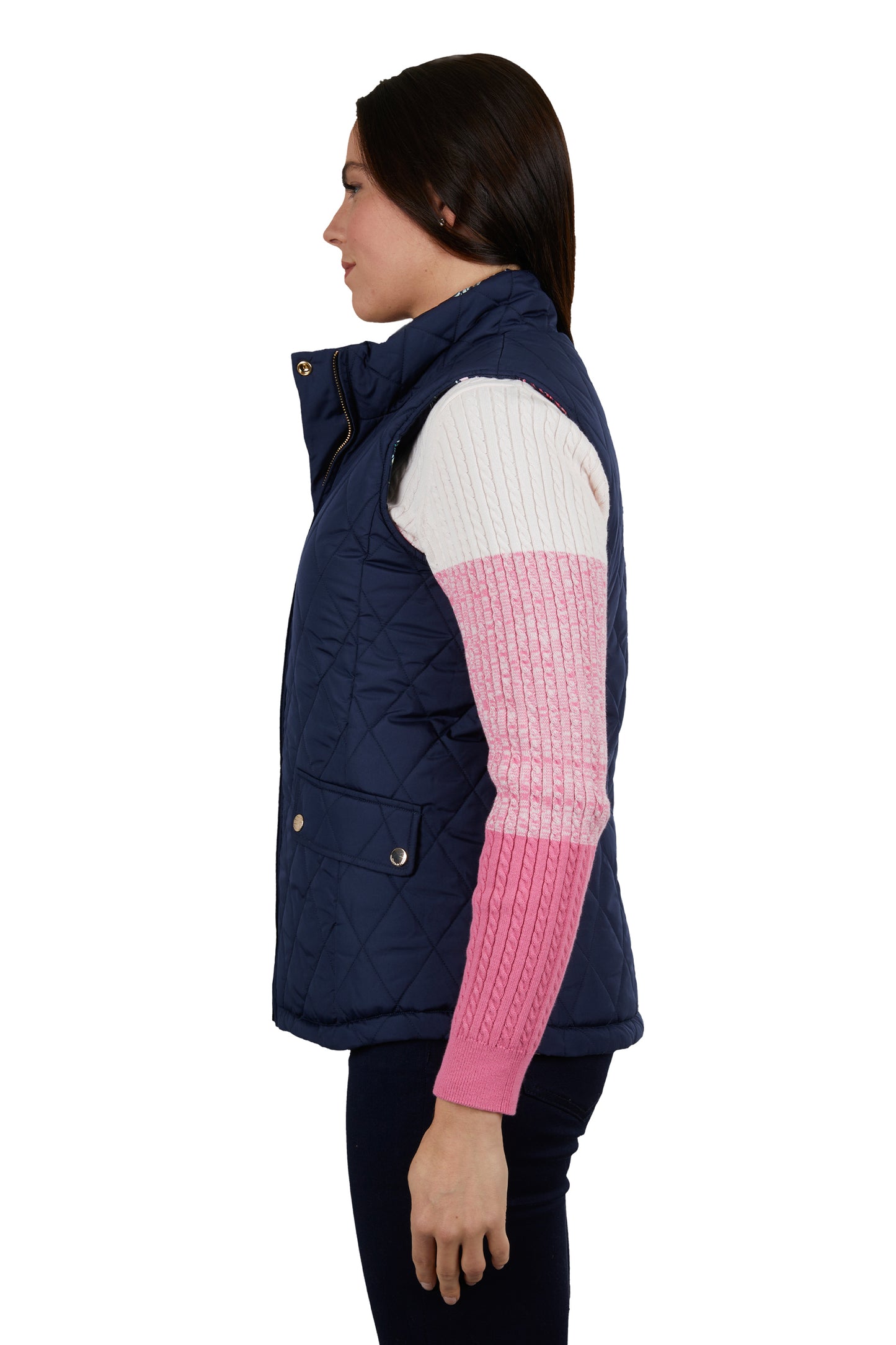 Thomas Cook Ladies Flora Reversible Vest - Navy - ON SALE