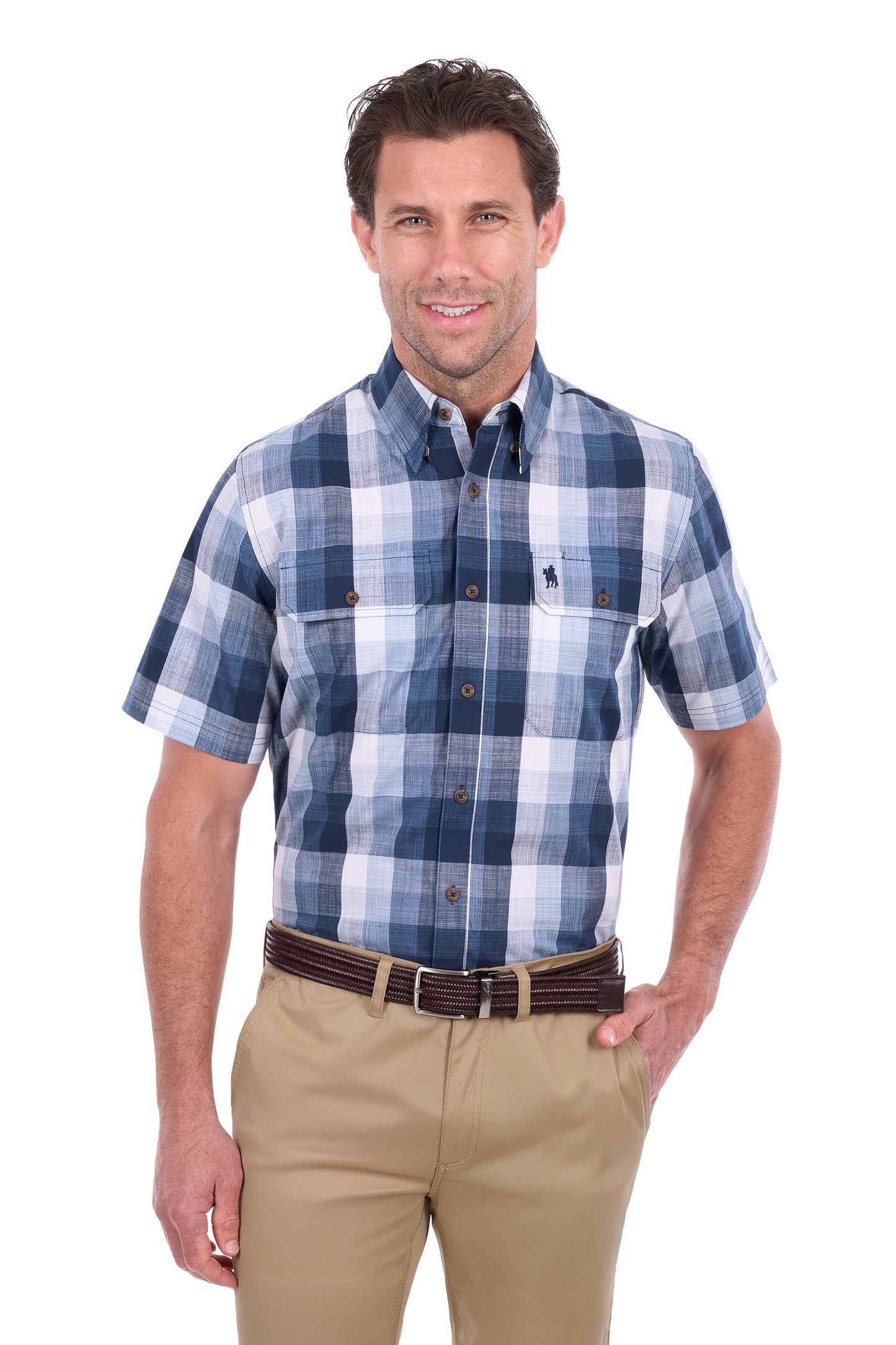Thomas Cook Mens Oscar Check 2-Pocket S/S Shirt - T6S1110042