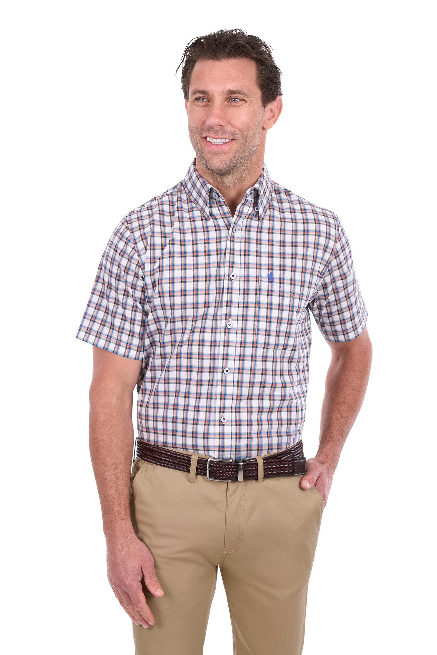 Thomas Cook Men's Arlo Check 1-Pkt S/S Shirt - T6S1113044