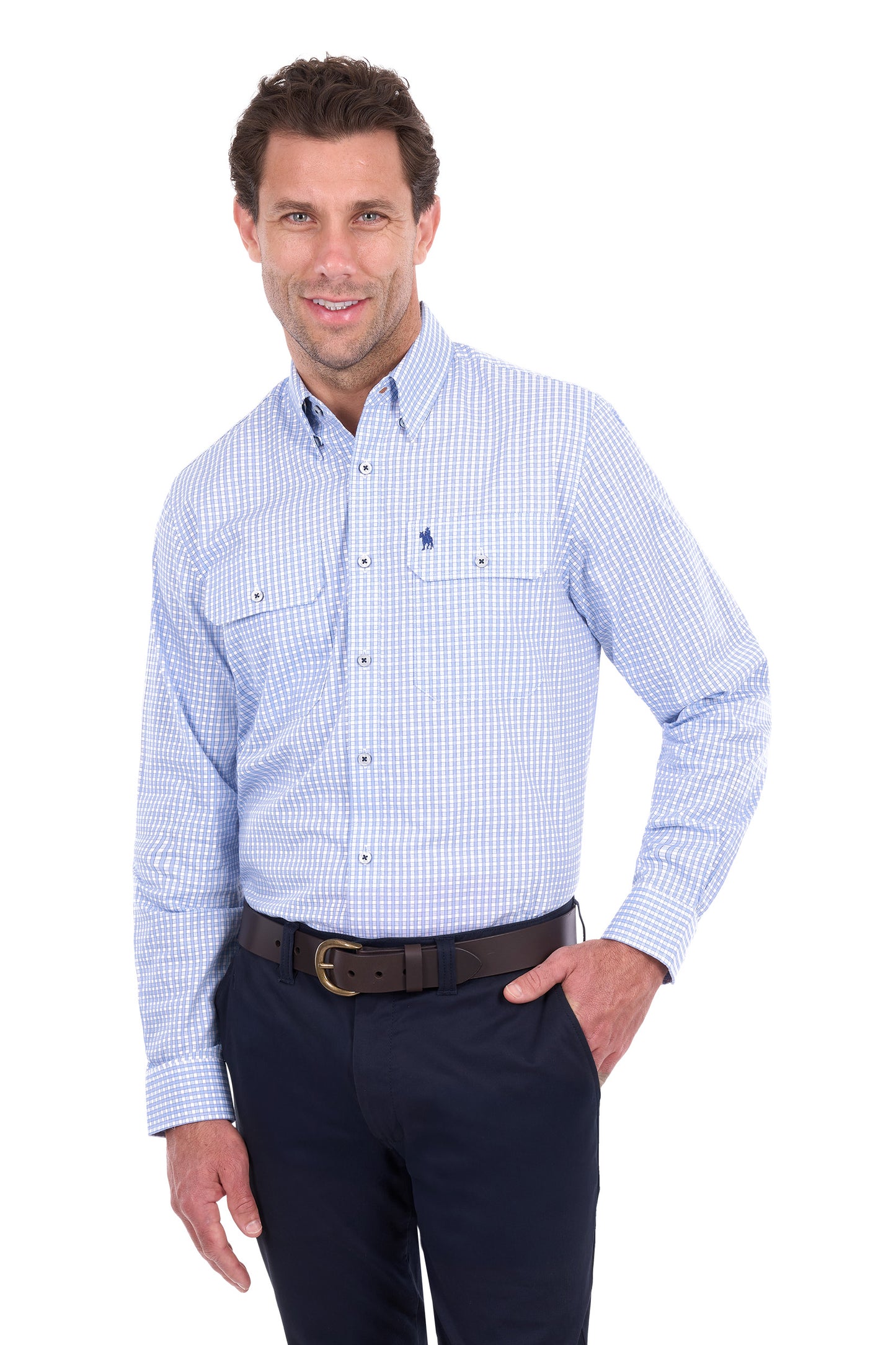 Thomas Cook Mens Isaac Check 2Pkt L/S Shirt - T6S1115028
