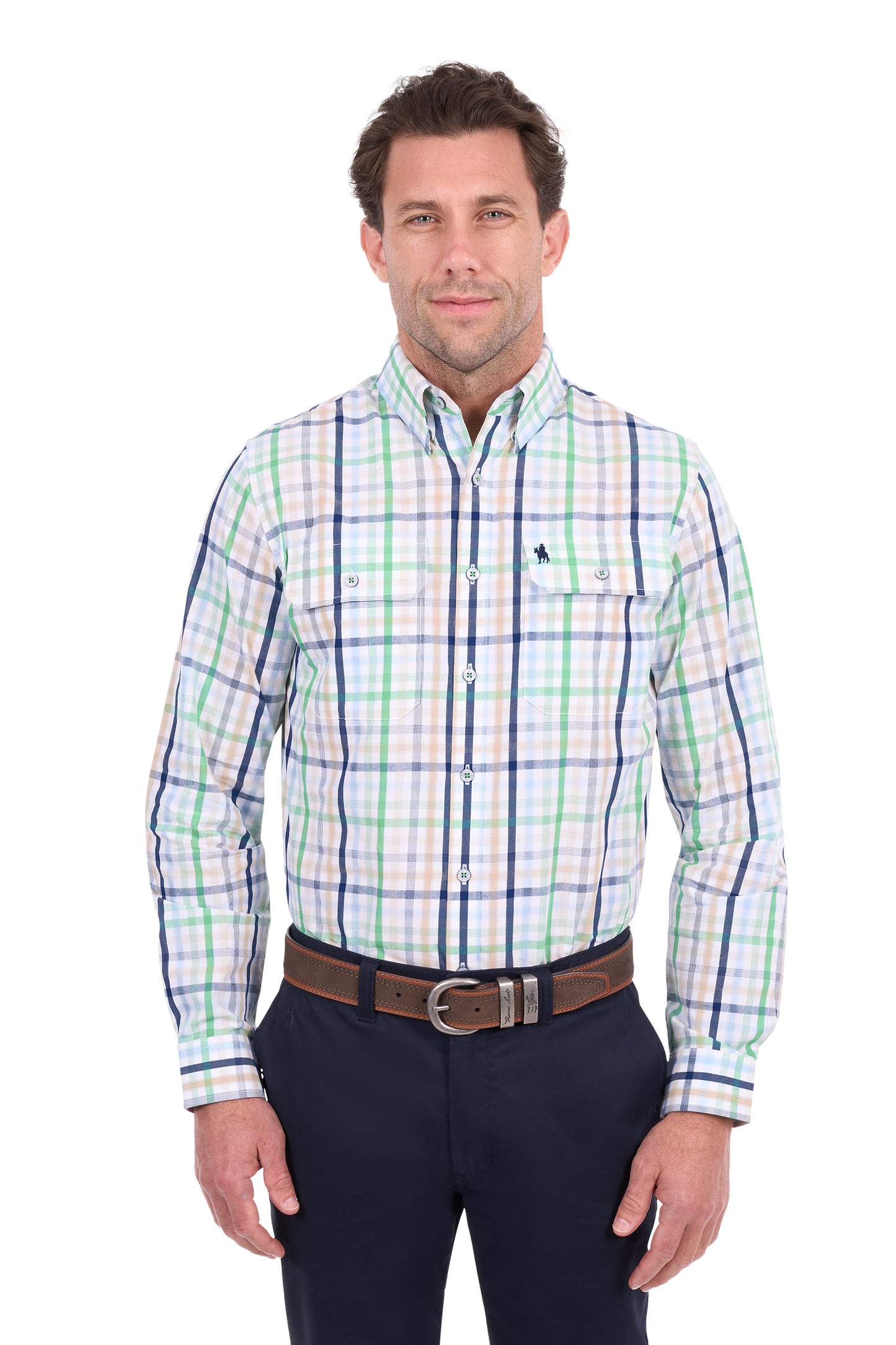 Thomas Cook Mens Louie Check 2Pkt L/S Shirt - T6S1115029