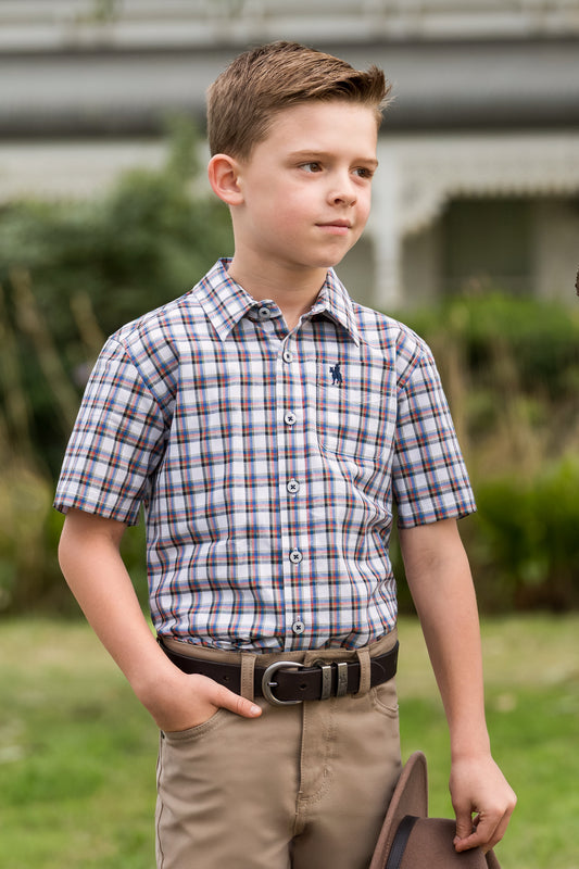Thomas Cook Boys Arlo Check 1 Pocket S/S Shirt - T6S3137044