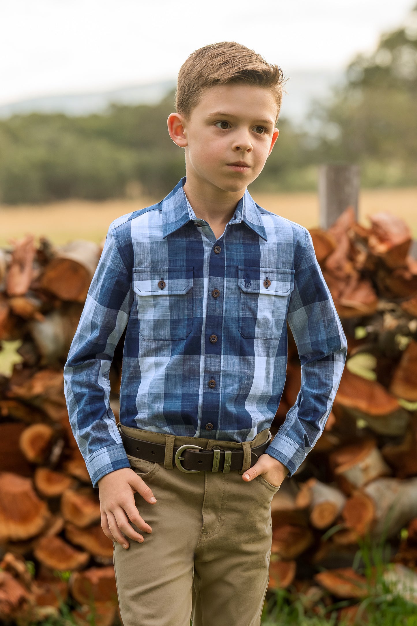 Thomas Cook Boys Oscar Check 2 Pocket L/S Shirt - T6S3410042