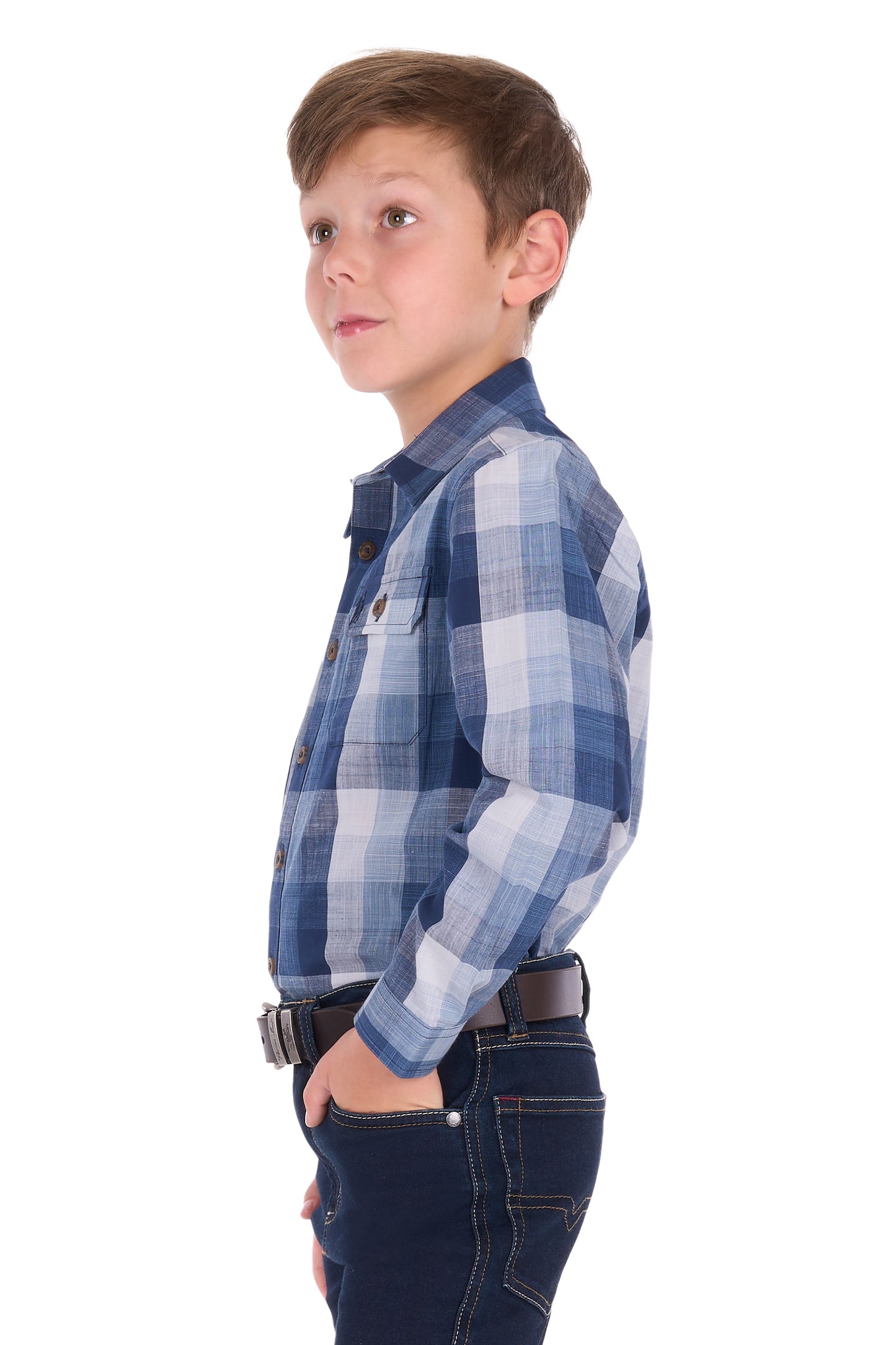 Thomas Cook Boys Oscar Check 2 Pocket L/S Shirt - T6S3410042