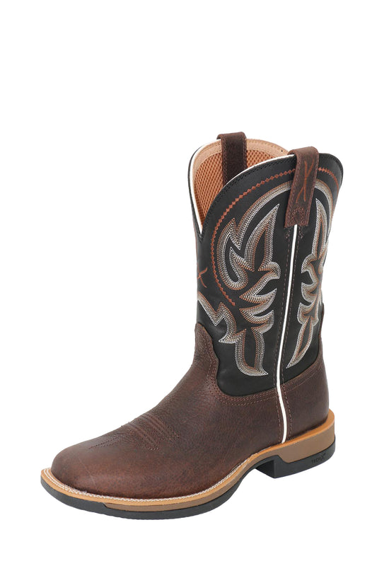Twisted X Mens 11" Tech X1 Boot - Brown/Antique Black - TCMXW0013