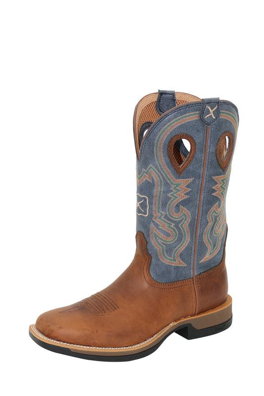 Twisted X Mens 12" Tech X1 Boot - Rust Brown/Peacock - TCMXW0015