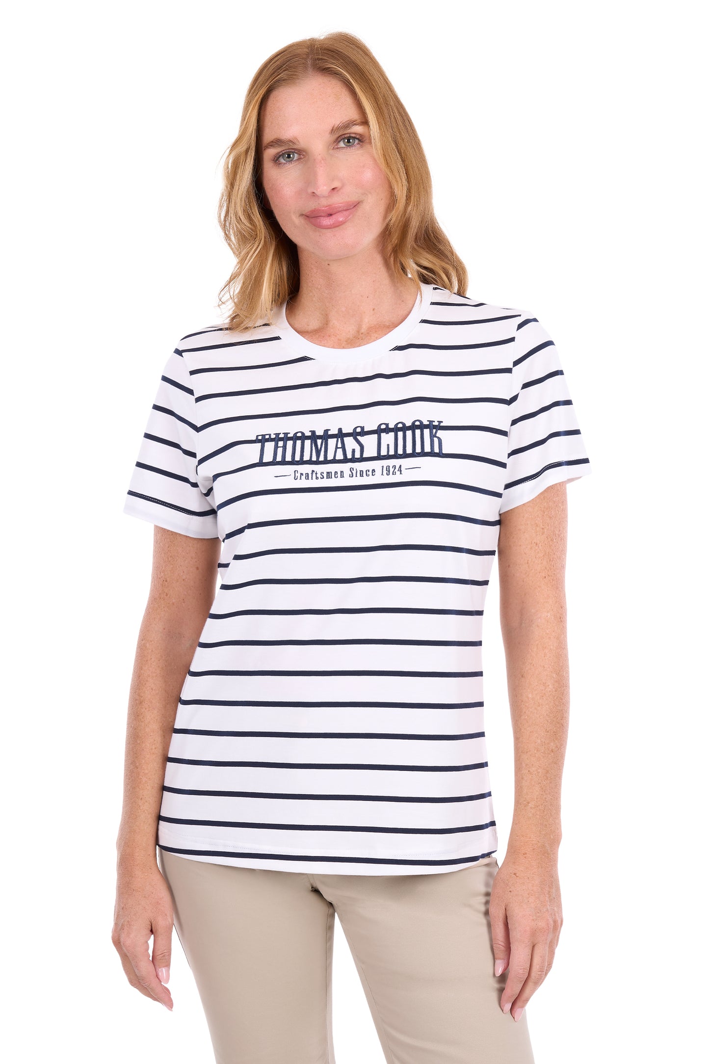Thomas Cook Ladies Wilma S/S Tee - Navy/White - TCP2515106