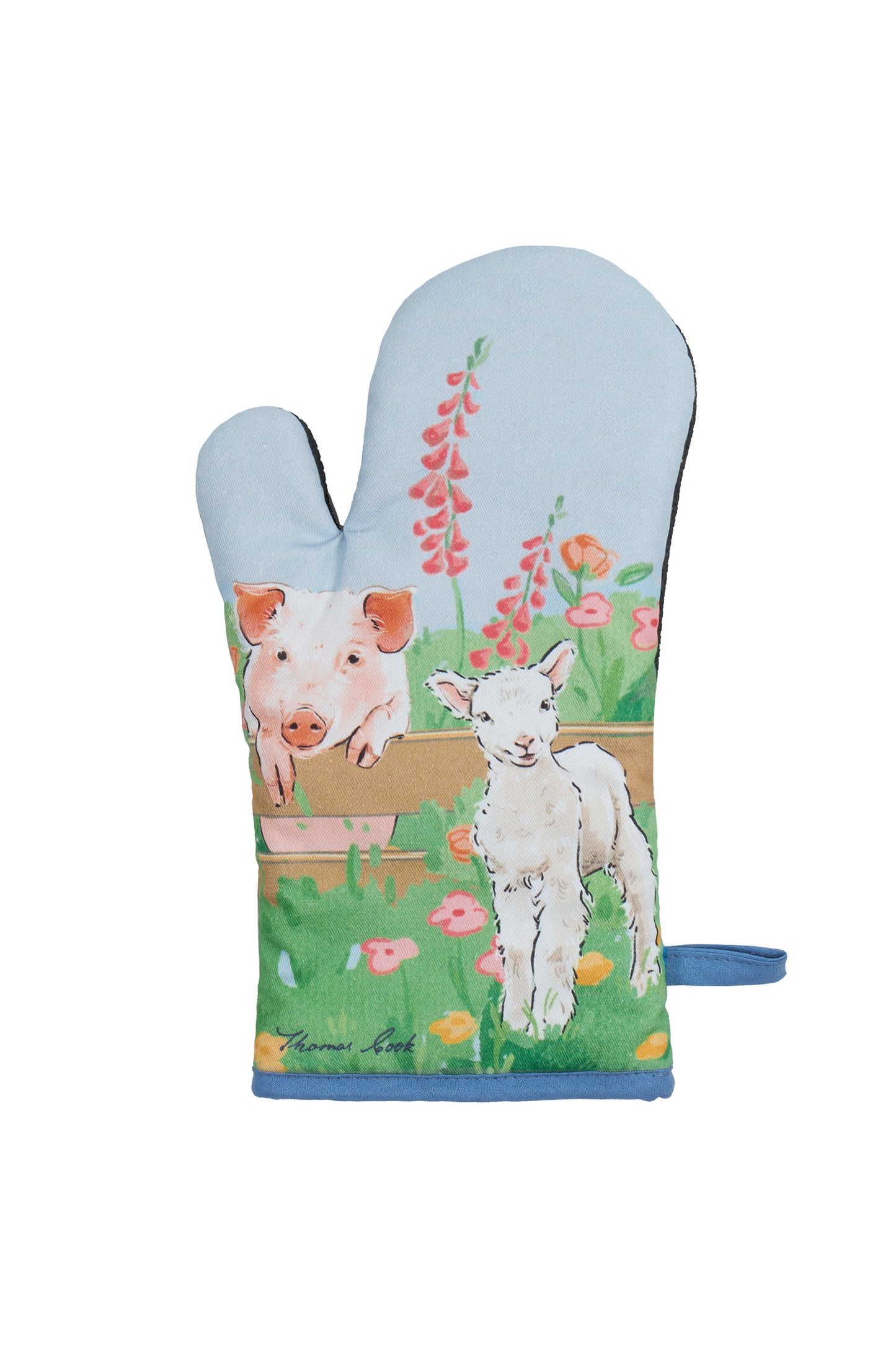 Thomas Cook Oven Mitt and Pot Holder Set - Light Blue