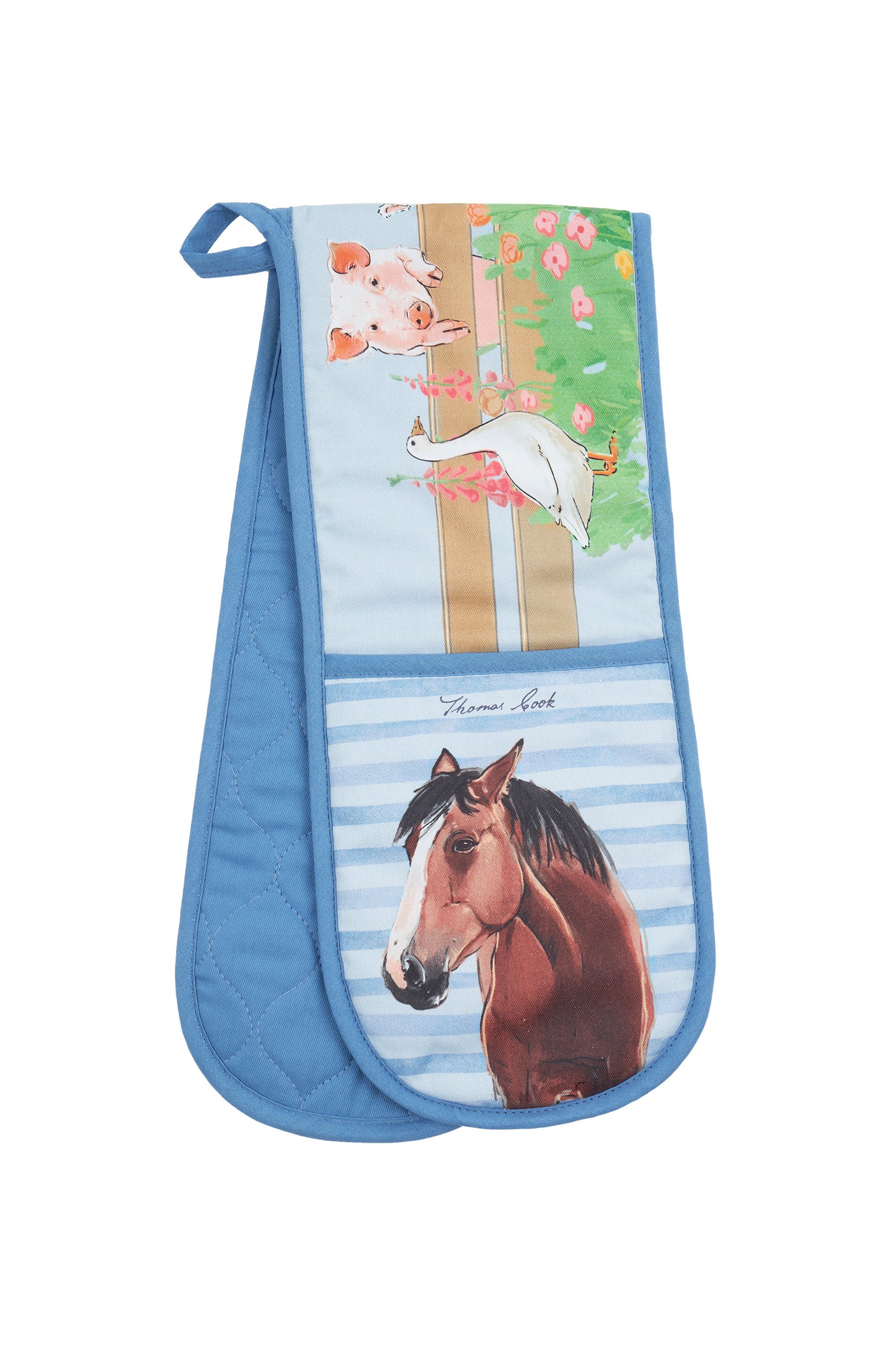 Thomas Cook Double Oven Glove - Light Blue