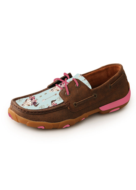 Twisted X Ladies Skull Arrow Mocs Low Lace Up