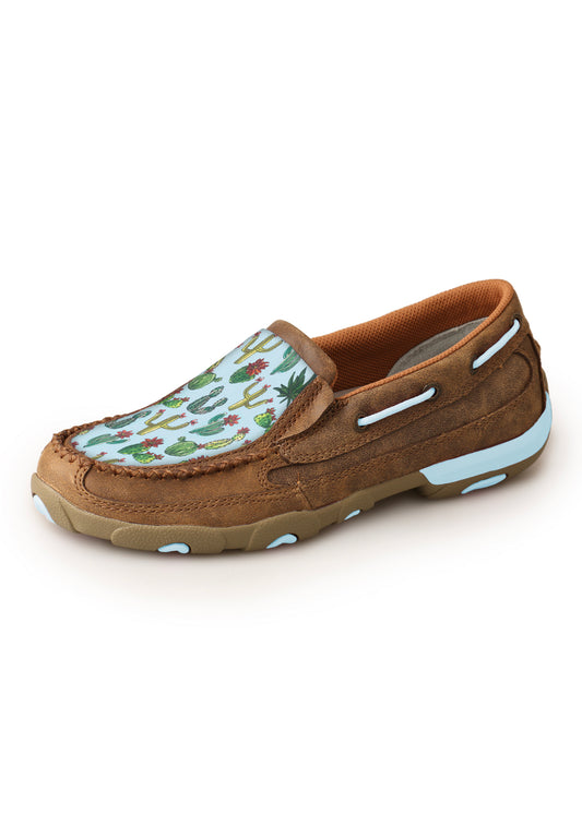Twisted X Ladies Cactus Flower Slip On Mocs - ON SALE