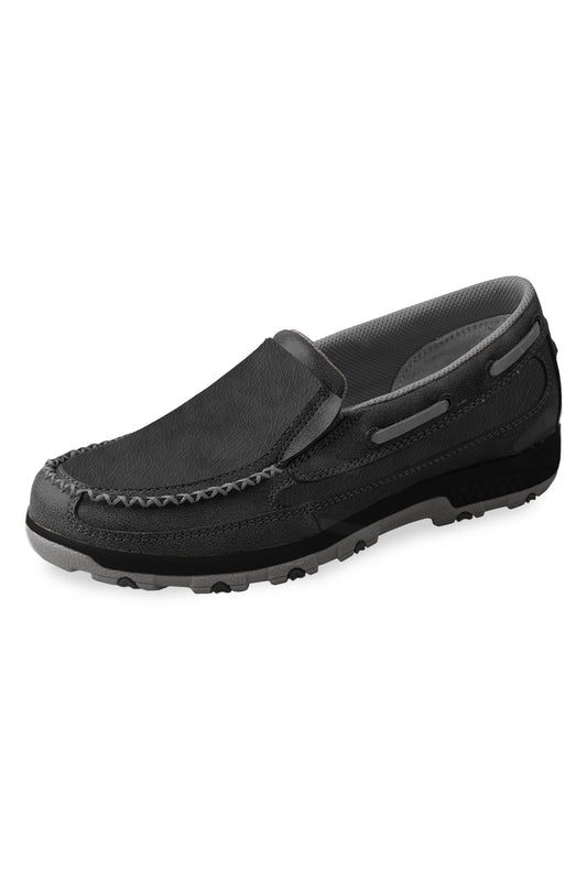 Twisted X Ladies Stitch Cell Stretch Slip On Mocs - Black Dove - On Sale