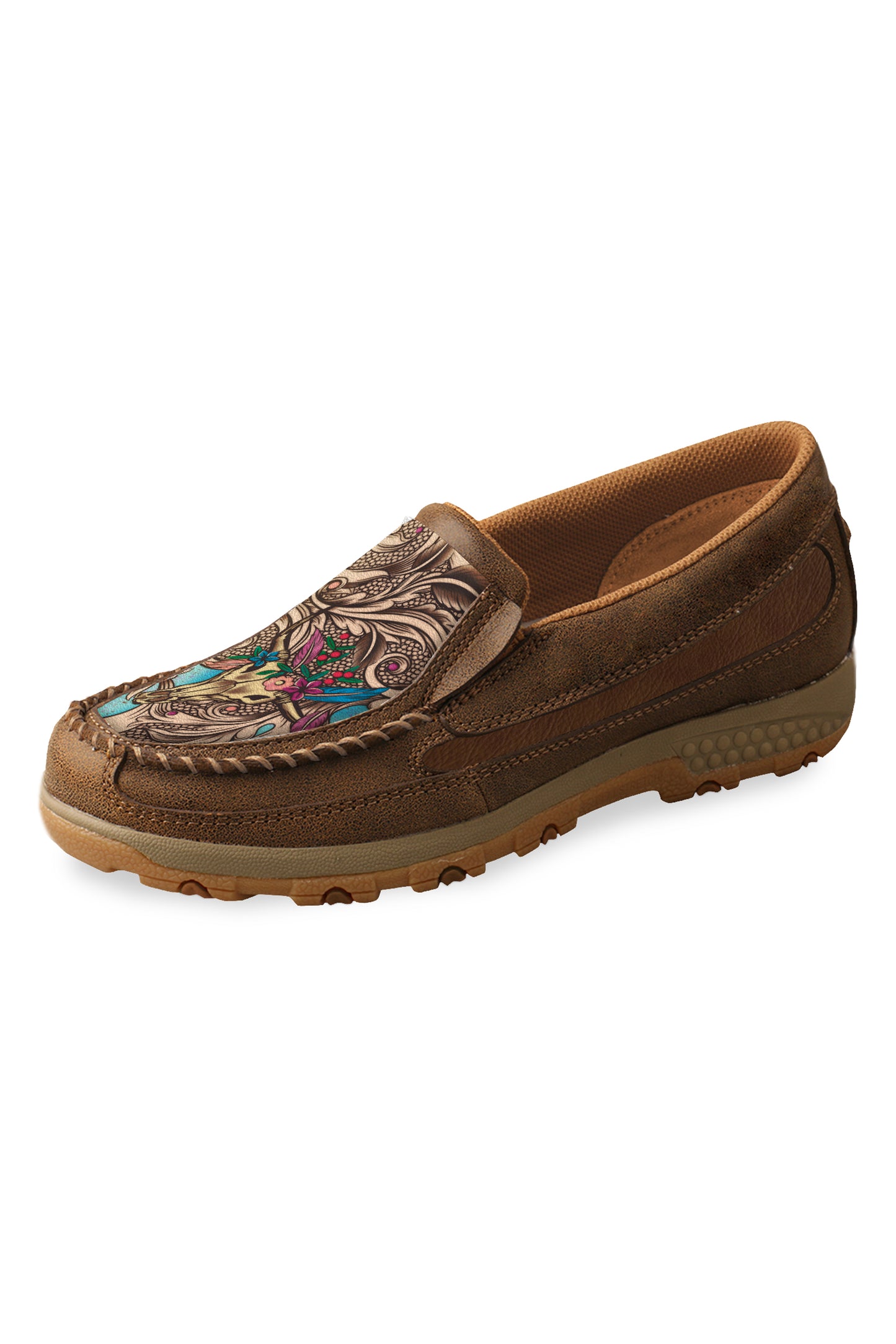 Twisted X Ladies Skull Print Cellstretch Slip On Mocs