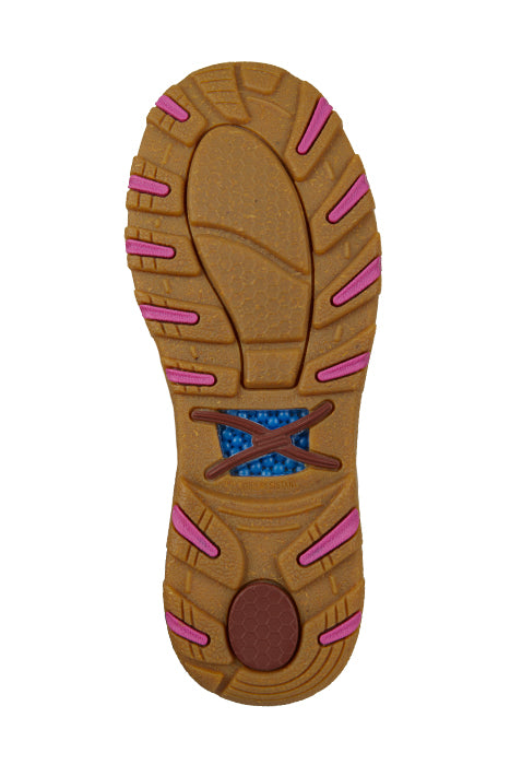 Twisted X Ladies Tooled Cellstretch® Mocs Slipon - Bomber/Pink