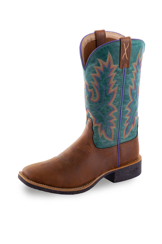 Twisted X Ladies 11” Tech X®2 Boot - Cinnamon/Turquoise
