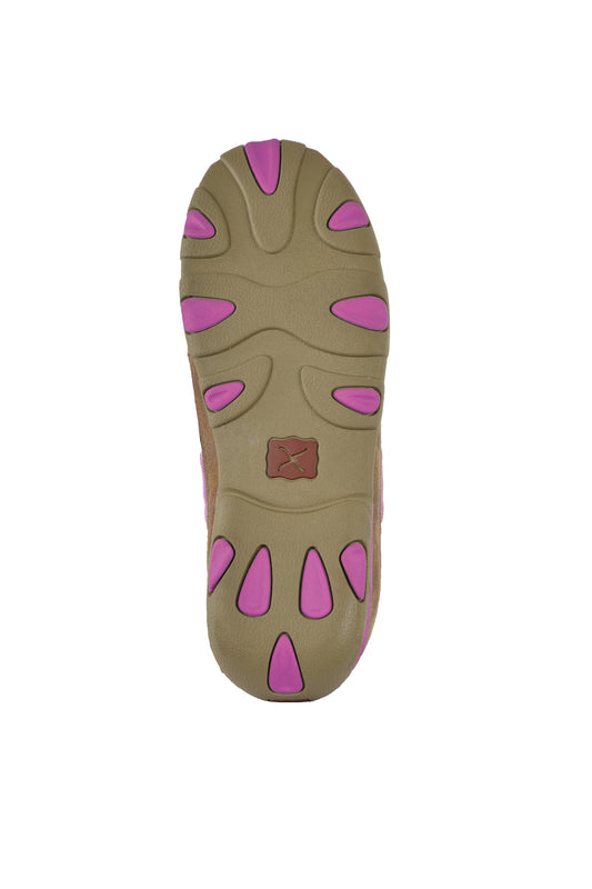 Twisted X Children’s Cactus Stitch Casual Mocs - Bomber/Rose - TCYDMS003