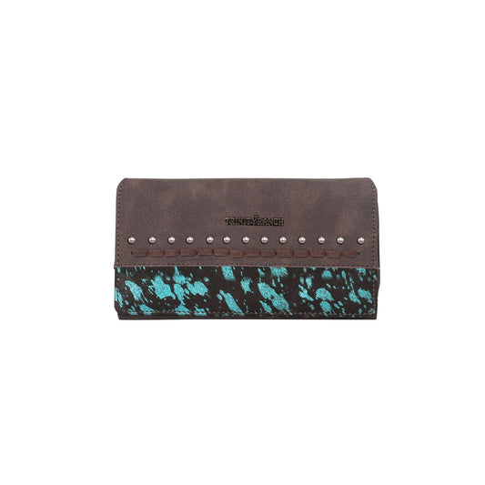 Trinity Ranch Hair On Cowhide Collection Wallet - Coffee - TR137W010