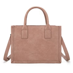 Trinity Ranch Floral Tooled Mini Tote/Crossbody Bag - Pink