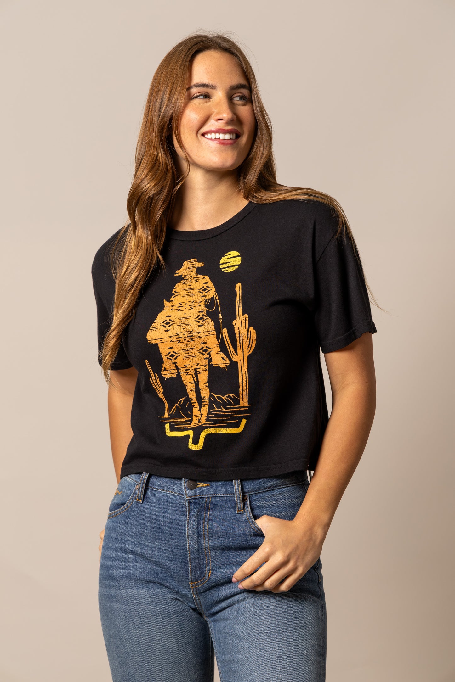Kimes Ranch Ladies The Road Tee Shirt - Black