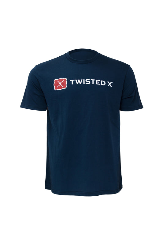 Twisted X Mens Navy Logo S/S Tee - W5W1557001