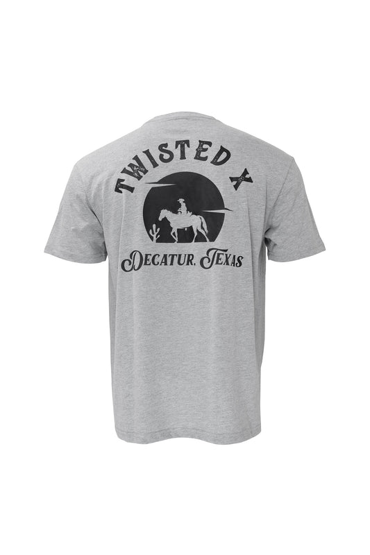 Twisted X Mens Grey Horse S/S Tee - W5W1557002