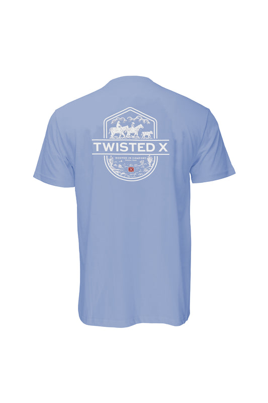 Twisted X Mens Slate Blue S/S Tee - W5W1557004