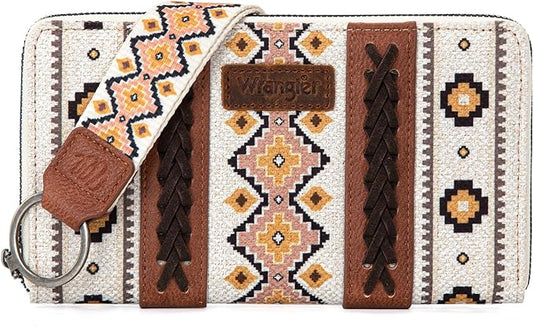 Wrangler Southwestern Art Print Wallet - Light Coffee - WG2202W006 CF
