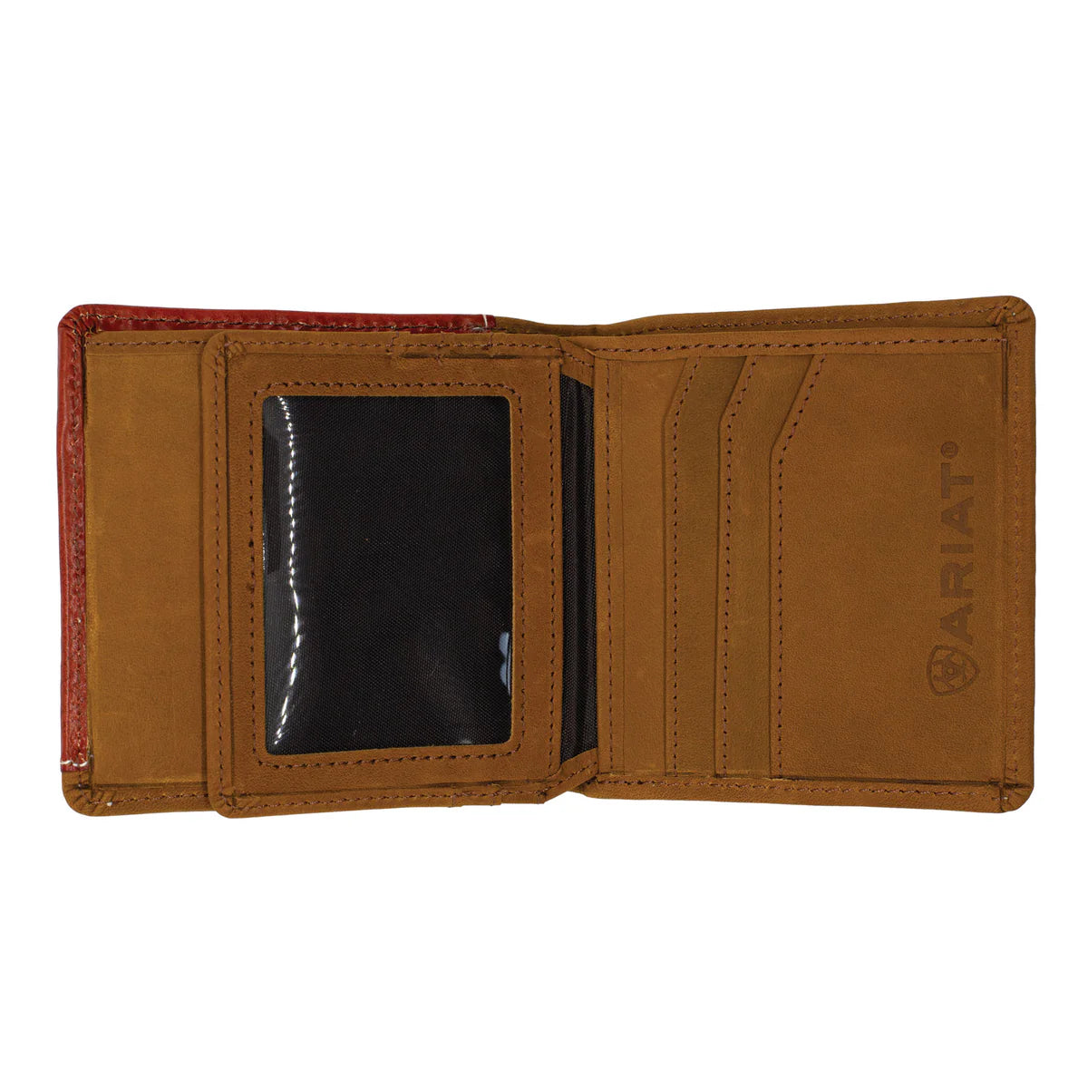 Ariat Bi-Fold Wallet - Basket Weave Overlay - WLT2110A