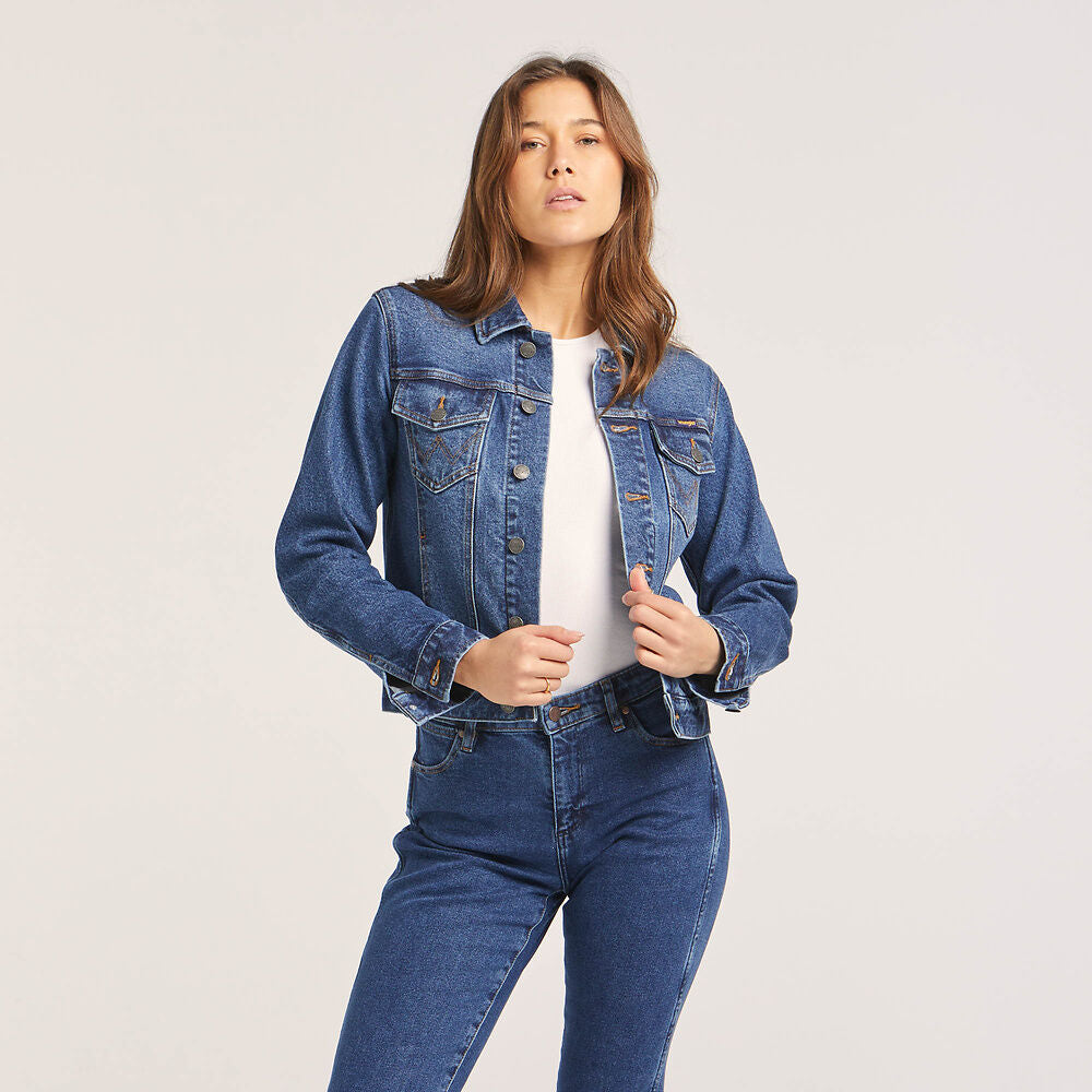 Wrangler Ladies Classic Trucker Denim Jacket - ON SALE