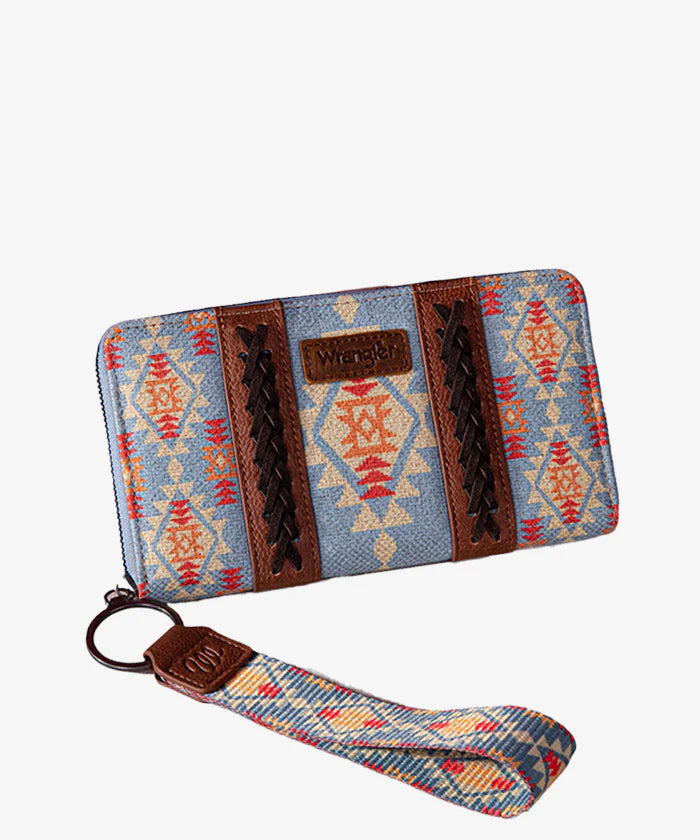 Wrangler Southwestern Art Print Wallet - Brown - WG2203W006
