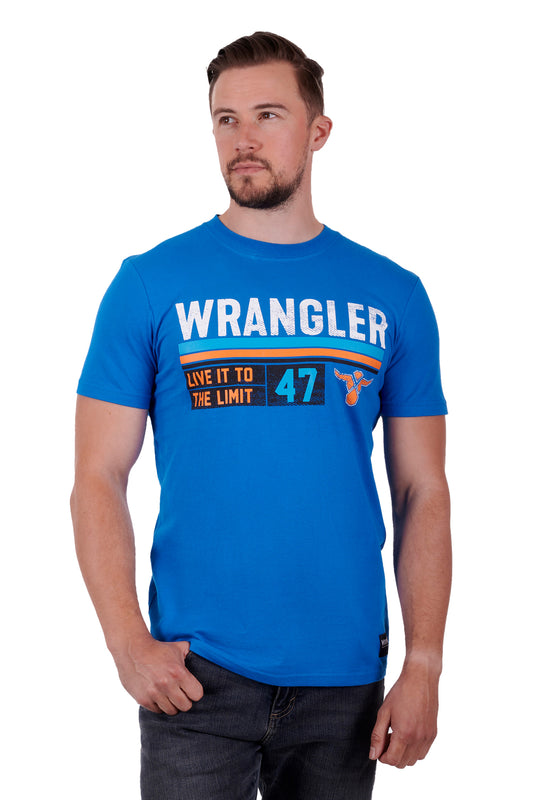 Wrangler Mens Jones S/S Tee - Royal Blue - X3S1557850