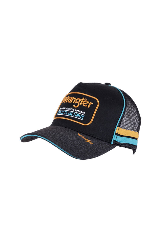 Wrangler Anton Square Front Trucker Cap - Black - X3S1953CAP