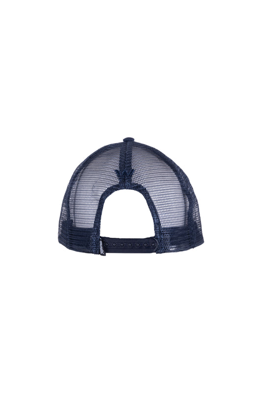 Wrangler Stewart High  Profile Trucker Cap - Navy/Marle - X3S1959CAP