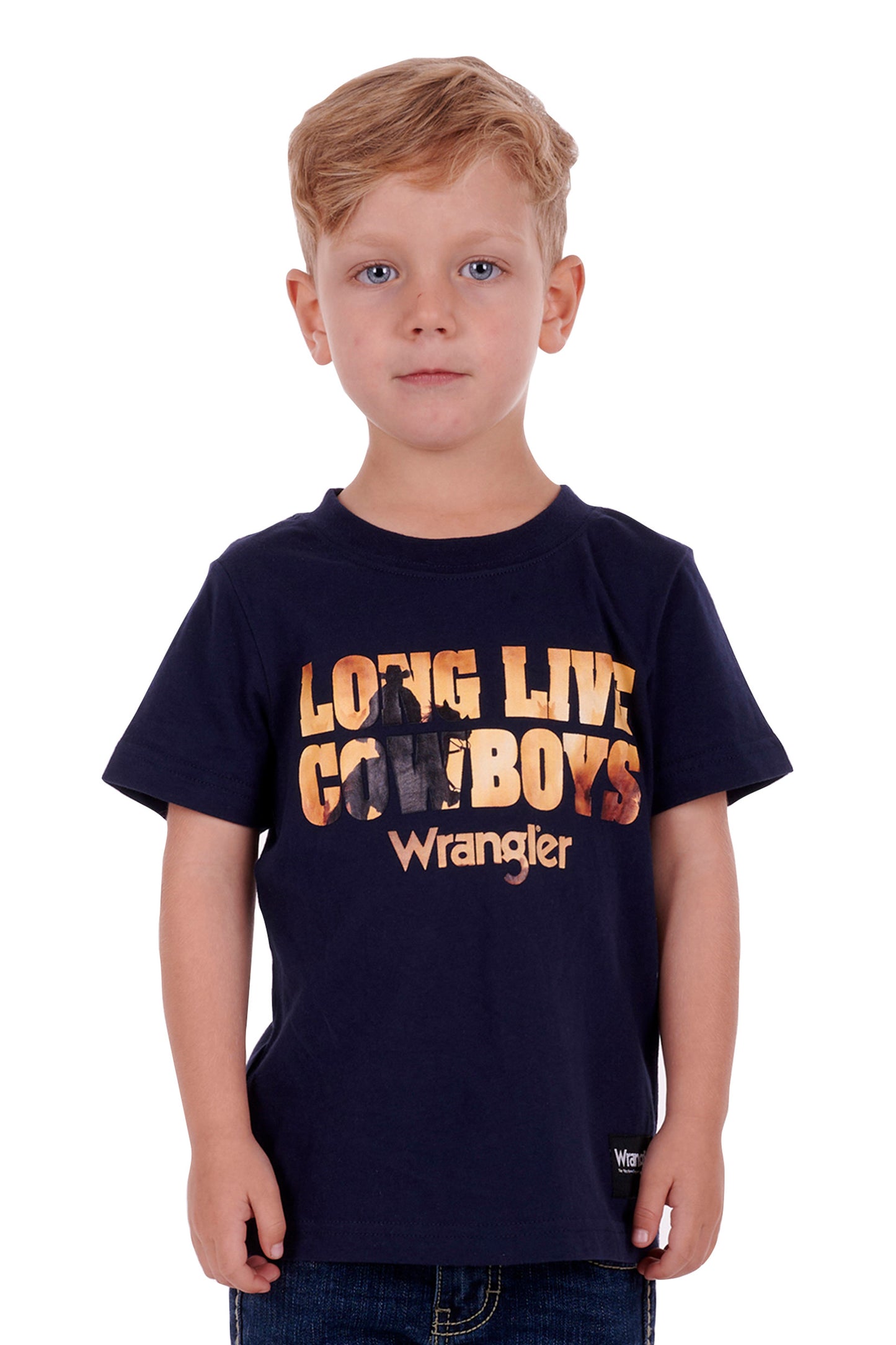 Wrangler Boys Payne Short Sleeve Tee - Navy - X3S3557845