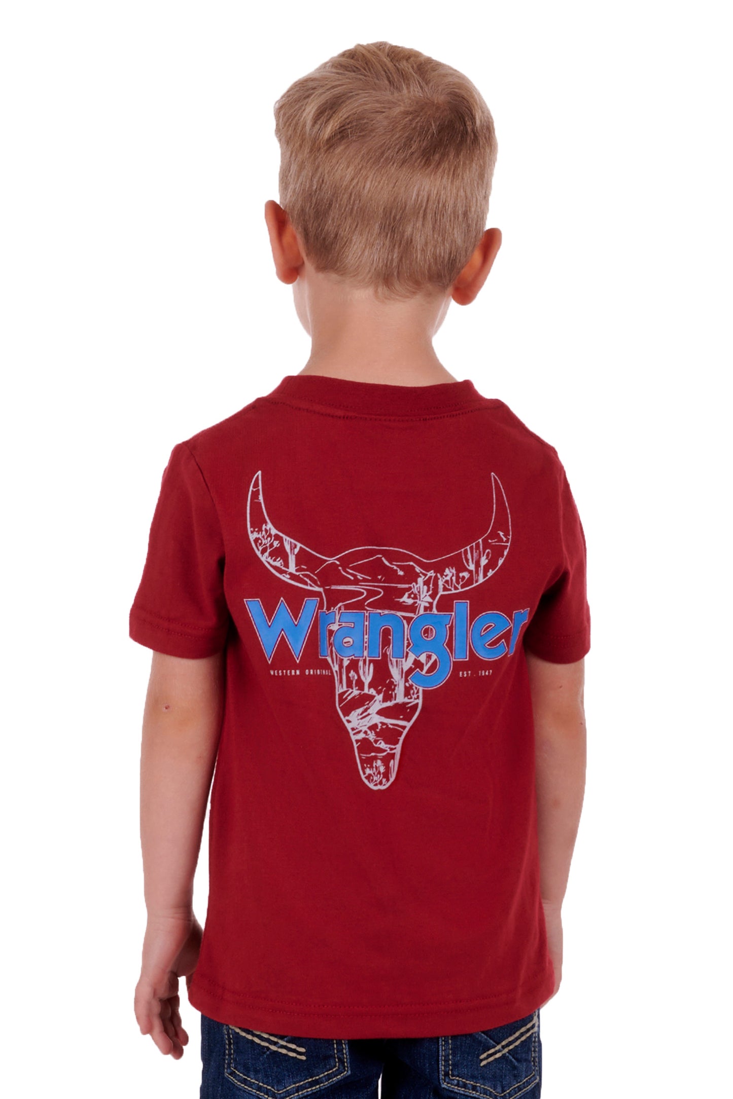 Wrangler Boys Lucas S/S Tee - Red - X3S3557856