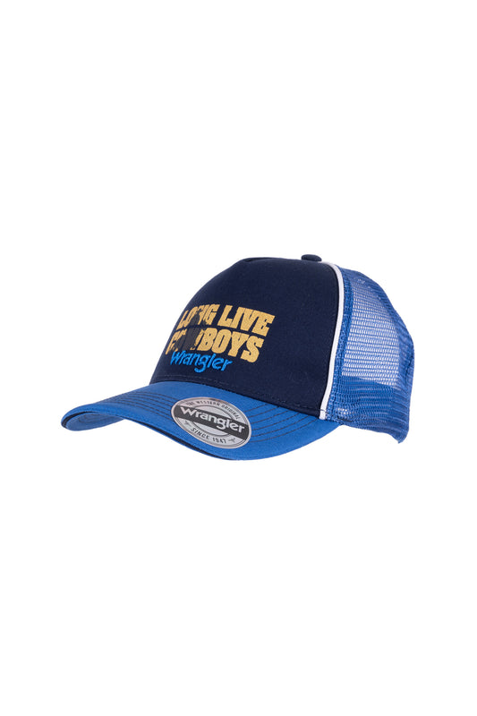 Wrangler Kids Cowboy Trucker Cap - Navy/Royal - X3S3955CAP
